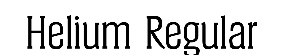 Helium Regular Font Download Free